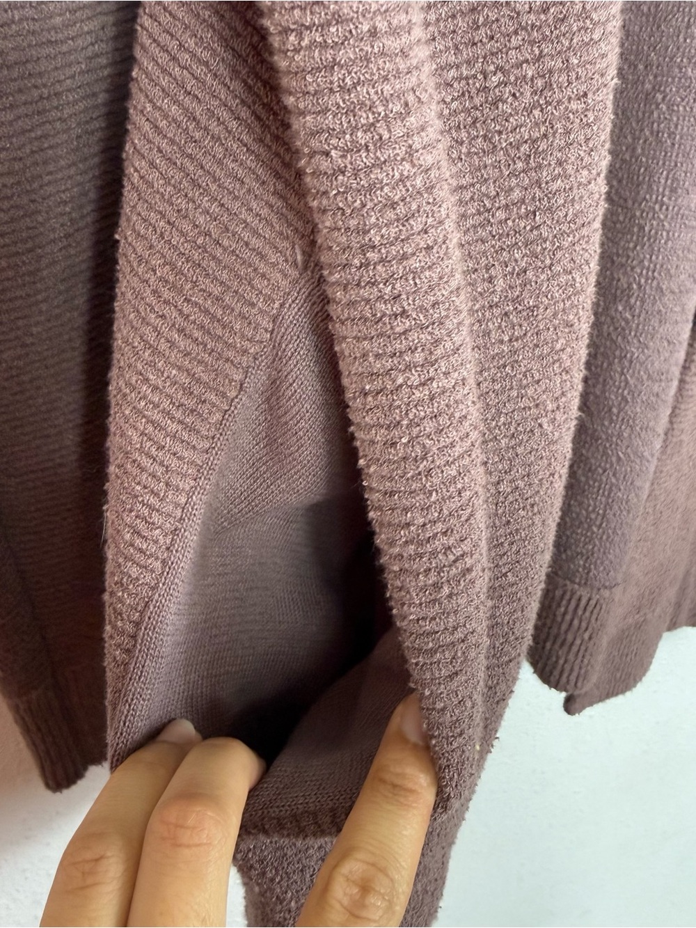 Free People Brown Ottoman Cardigan Sweater Small Slouchy Ribbed Knit Relaxed Fit - Picture 7 of 10